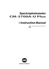 Konica Minolta CM-3700A-U Plus Instruction Manual