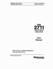 Tektronix 2711 User Manual