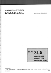 Tektronix 3L5 Instruction Manual