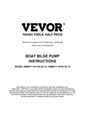 VEVOR NMBP11-G1100-40-12 Instructions Manual