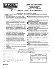 Maytag NAW120P User Instructions