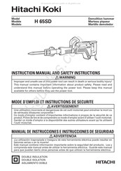 Hitachi Koki H 65SD Instruction Manual And Safety Instructions