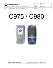 Motorola C980 Troubleshooting Manual