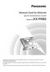 Panasonic KX-PNB2 Quick Installation Manual