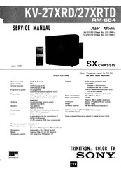 Sony TRINITRON KV-27XRTD Service Manual