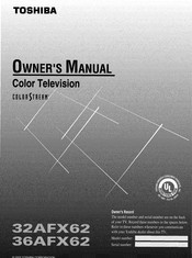 Toshiba 32AFX62 Owner's Manual