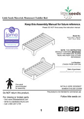 Little Seeds Maverick Montessori 8047219LS Assembly Manual
