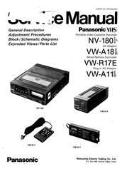 Panasonic VW-A18 Service Manual