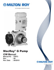 Accudyne Industries MILTON ROY MacRoy G Manual