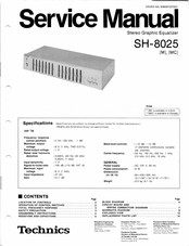Technics SH-8025 Service Manual