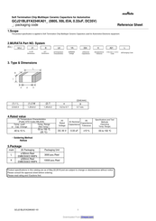 Murata GCJ21BL8YA334KA01 Series Reference Sheet
