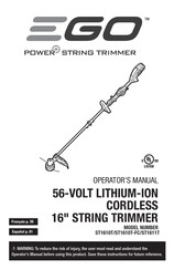 Ego Power+ ST1610T-FC Operator's Manual