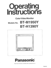 Panasonic BTH1390Y - COLOR VIDEO MONITOR Operating Instructions Manual
