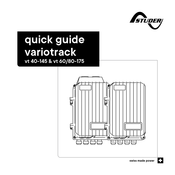 Studer variotrack vt 40-145 Quick Manual