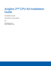 Avigilon NVR6-AINVR2-STD-FORM-D-2NDCPU Installation Manual