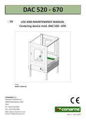 comarme DAC 520 Use And Maintenance Manual