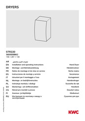 KWC 3600008862 Installation And Operating Instructions Manual