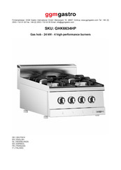 GGM gastro GHK6634HP Product Manual