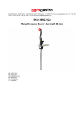 Ggm Gastro BNZ-022 Product Manual