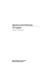 Digital Equipment AlphaServer 2100A Series Manual