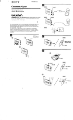 Sony Walkman WM-EX552 Operating Instructions