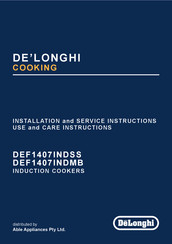 DeLonghi DEF1407INDSS Installation And Service & Use And Care Instructions