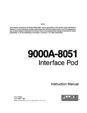 Fluke 9000A-8051 Instruction Manual