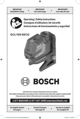 Bosch GCL165-82CG Operating/Safety Instructions Manual