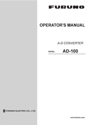 Furuno AD-100 Operator's Manual