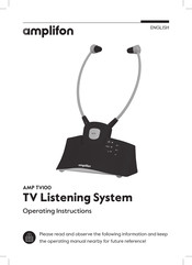 Amplifon AMP TV100 Operating Instructions Manual