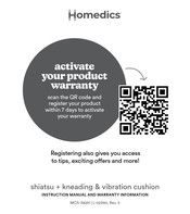 HoMedics MCS-382H Instruction Manual And  Warranty Information