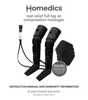 HoMedics SR-160HJ Instruction Manual And  Warranty Information