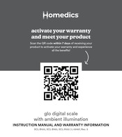 HoMedics SCL-B100 Instruction Manual And  Warranty Information