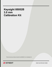 Keysight 85052B User's And Service Manual