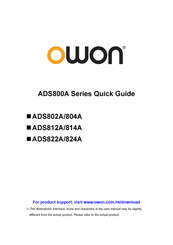 Owon ADS800A Series Quick Manual