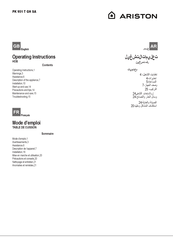 Ariston PK 951 T GH SA Operating Instructions Manual