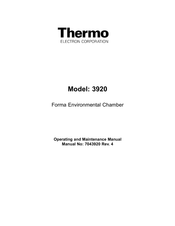 Thermo Electron 3920 Operating And Maintenance Manual