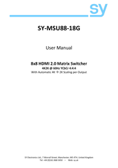 SY Electronics SY-MSU88-18G User Manual