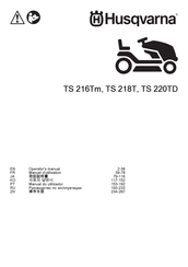 Husqvarna TS 220TD Operator's Manual