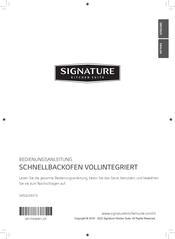 Signature Kitchen Suite SKSLV2401S Owner's Manual