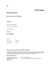 Cornelius CR 70 Manual Operation