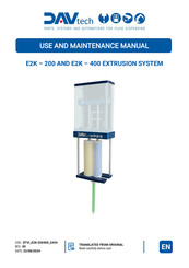 DAV TECH E2K - 200 User And Maintenance Manual