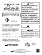 Amana R9S960603BU Series Installation Instructions Manual