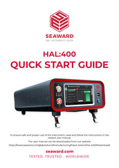 Seaward HAL 400 Quick Start Manual