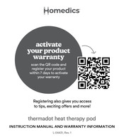 Homedics thermadot SPE-DOT50HJ Instruction Manual And  Warranty Information