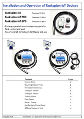 Tecson Tankspion-IoT PRO Installation And Operation Manual
