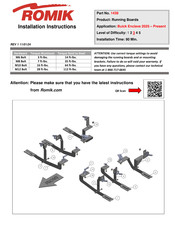 Romik 1439 Installation Instructions Manual