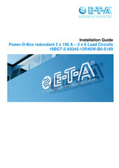 E-T-A Power-D-Box 19BGT-2-X8345-12R4SW-B0-S189 Installation Manual