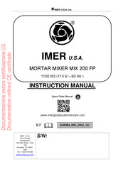 IMER USA MIX 200 FP Instruction Manual