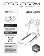iFIT PRO-FORM PRO TRAINER 1000 User Manual